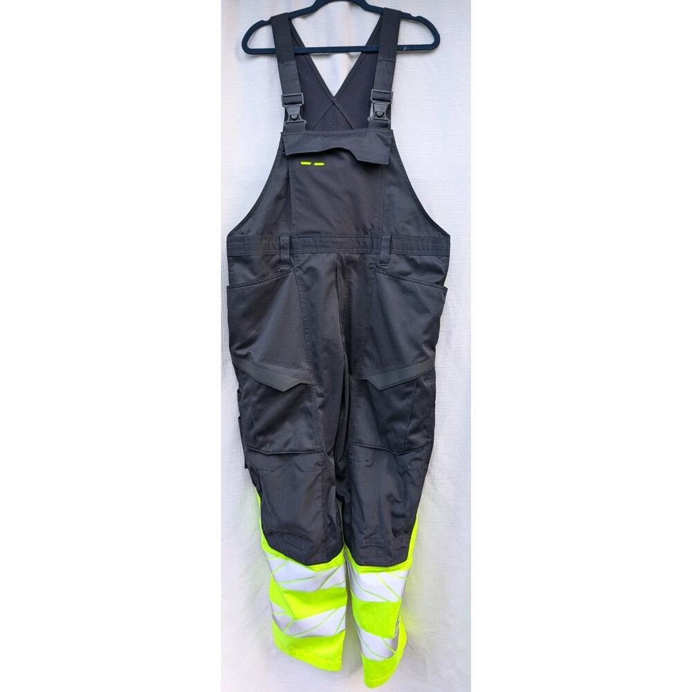 Mascot Mens Hi Vis Brace Kneepad Bib Sz 42.5 Pockets Cordura 19669-236 Workwear‎